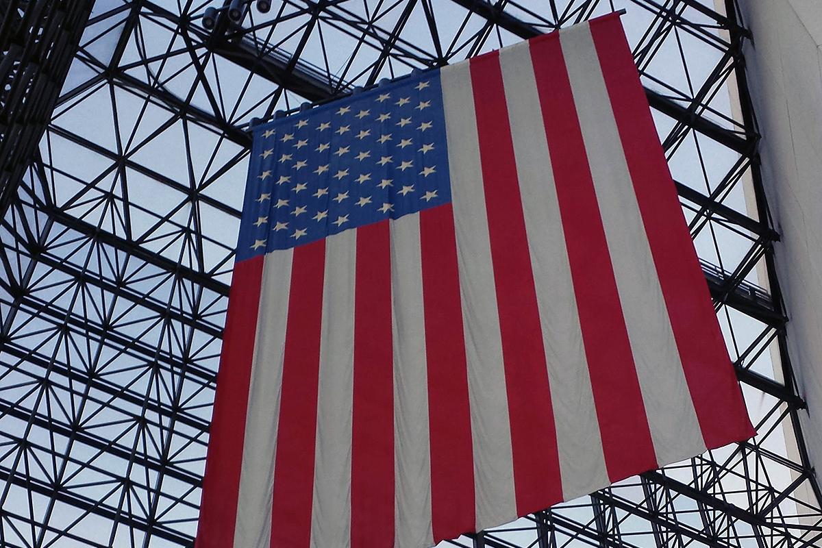 Hanging Flag John F. Kennedy Presidential Library and Museum