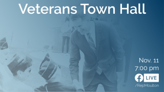 Congressman Seth Moulton Town Hall Live Veterans' Day on November 11, 2020 at 7:00 PM