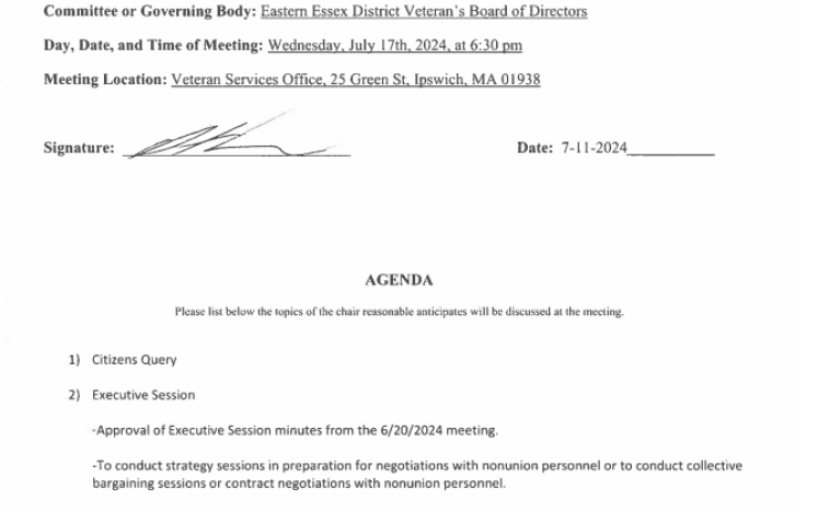 Board of Directors Meeting Notice